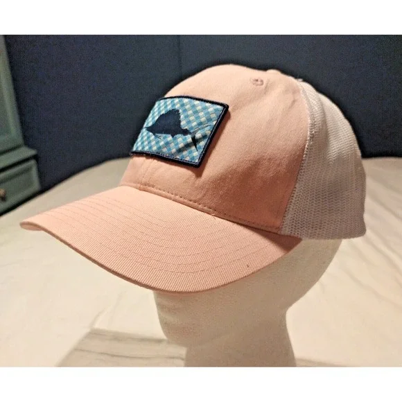 Columbia PFG Fishing Hat Cap Adjustable Snapback Pink Mesh Trucker Patch - Picture 9 of 10